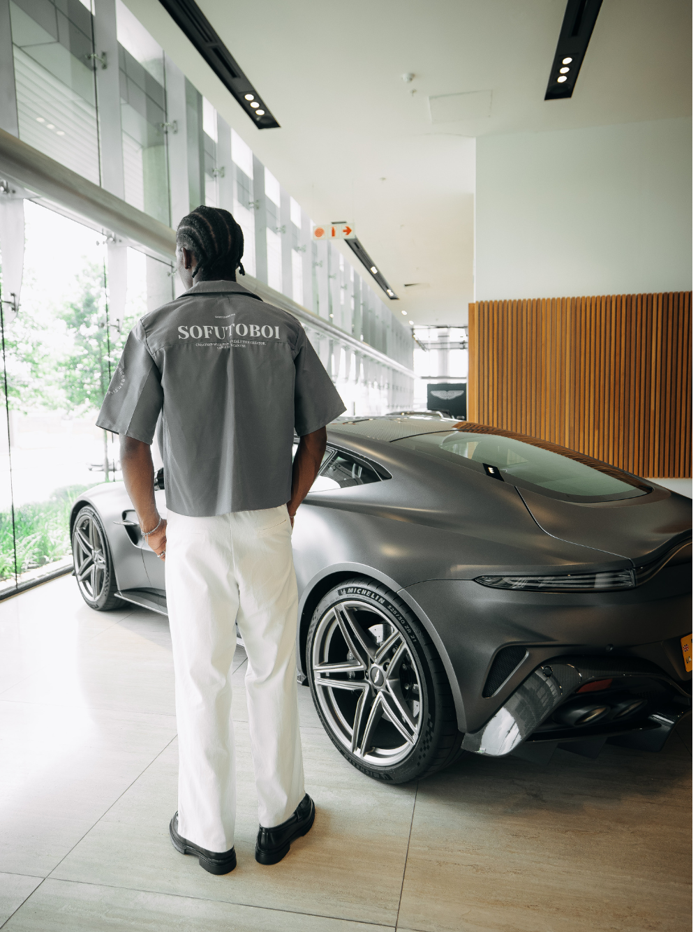 Sofutoboi Grey Cargo Shirt