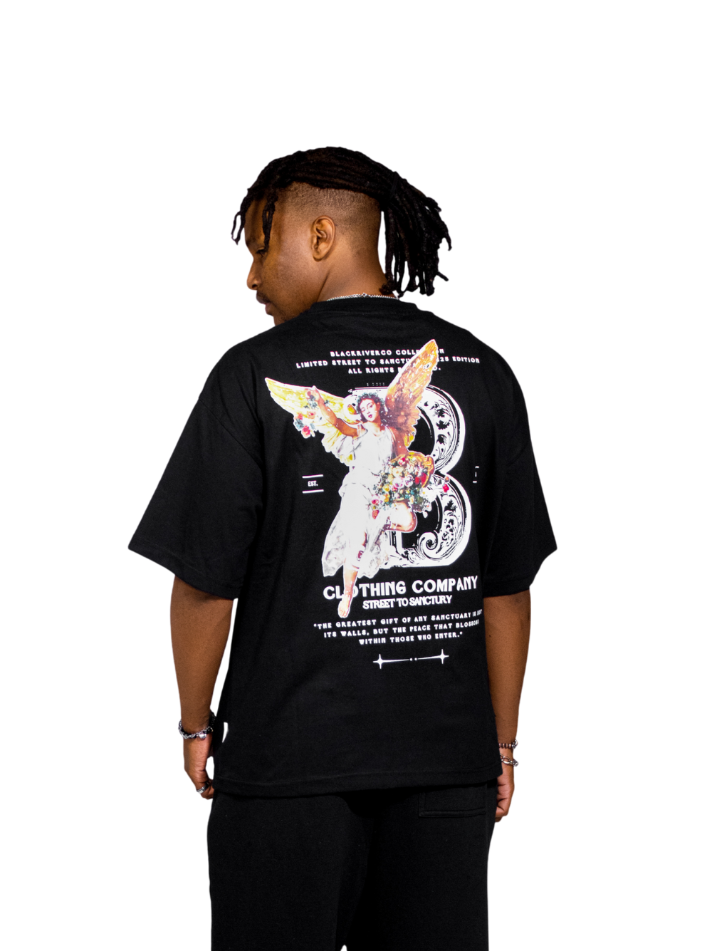 Black River Angel Black T-Shirt