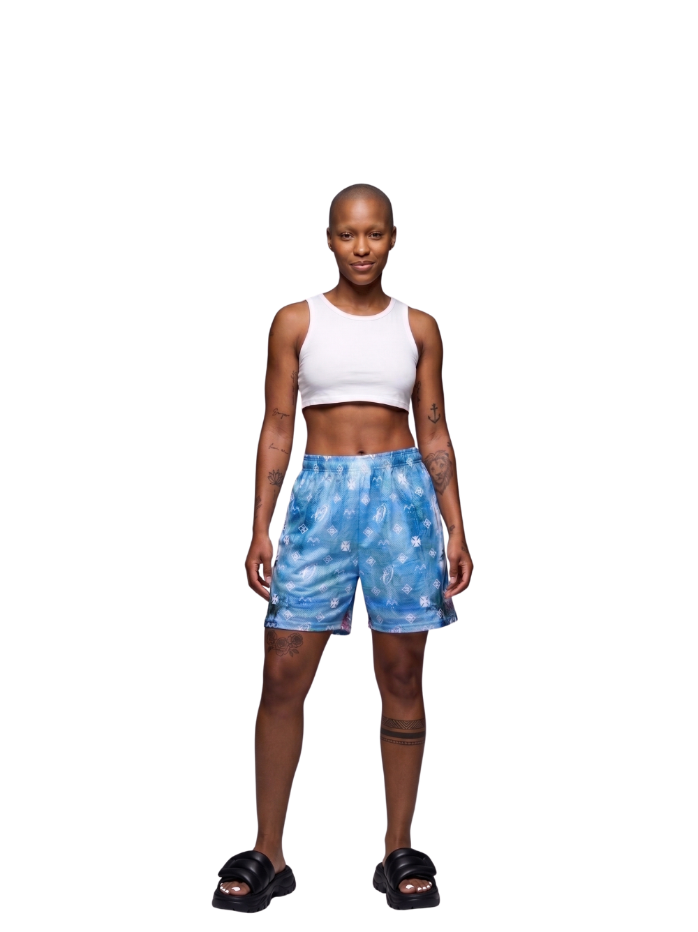 Ostentious Monogram Graffiti Shorts