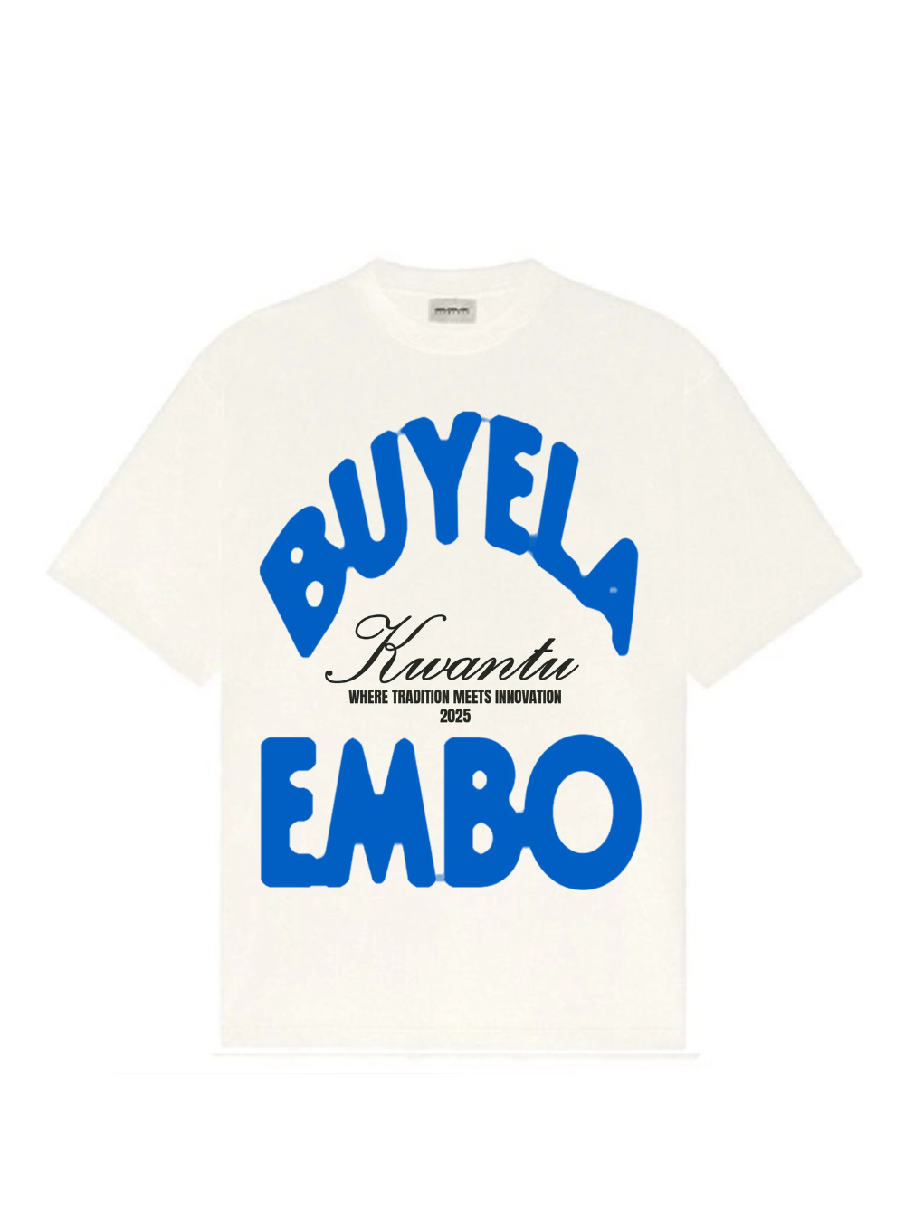 Kwantu Embo Off-White Blue T-Shirt