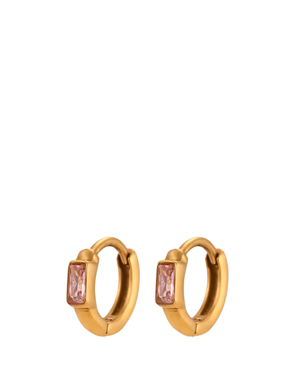 Divine Jewellery Gold Pink Earrings