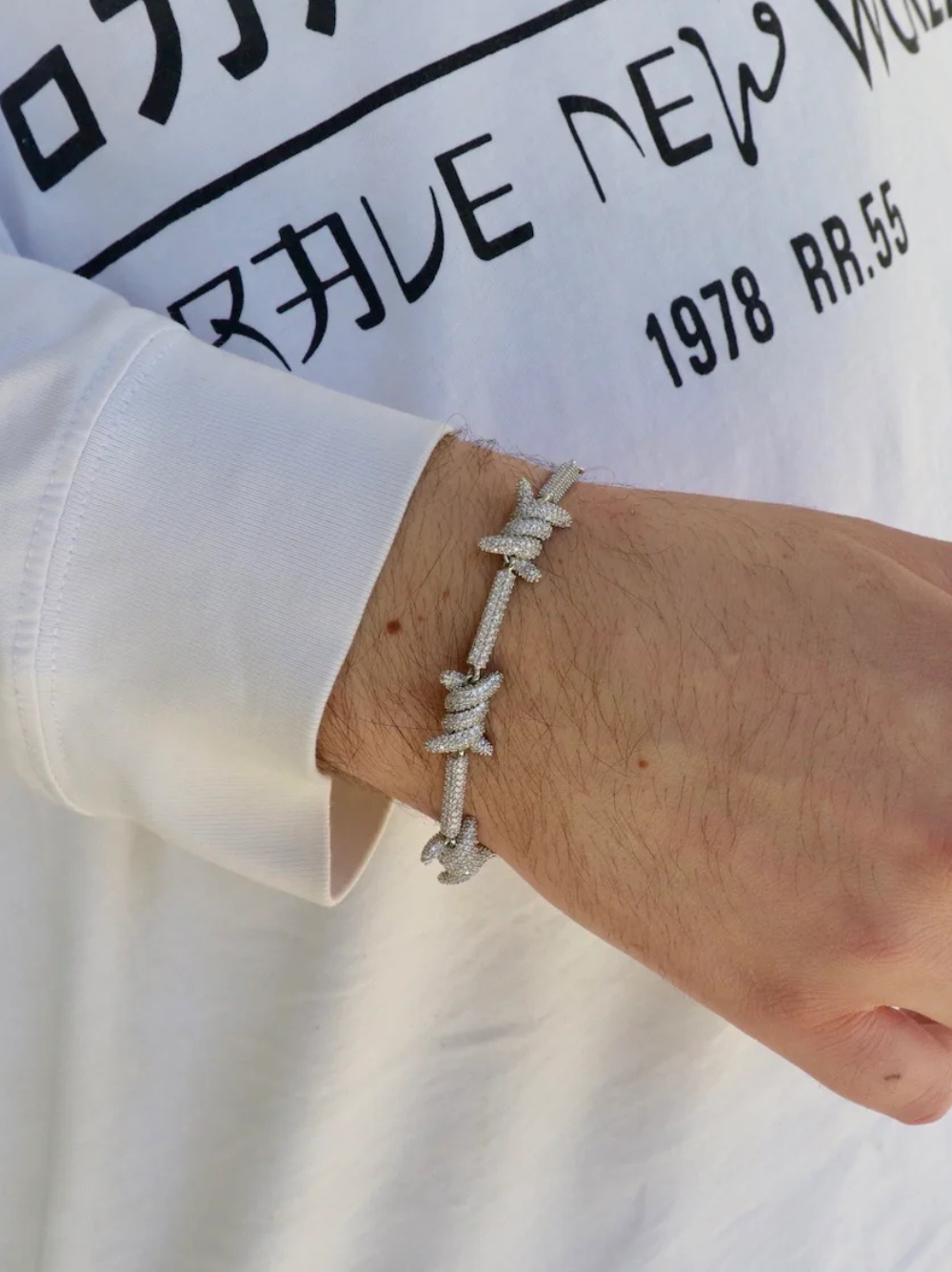 Luminary Silver Diamond Wire Bracelet