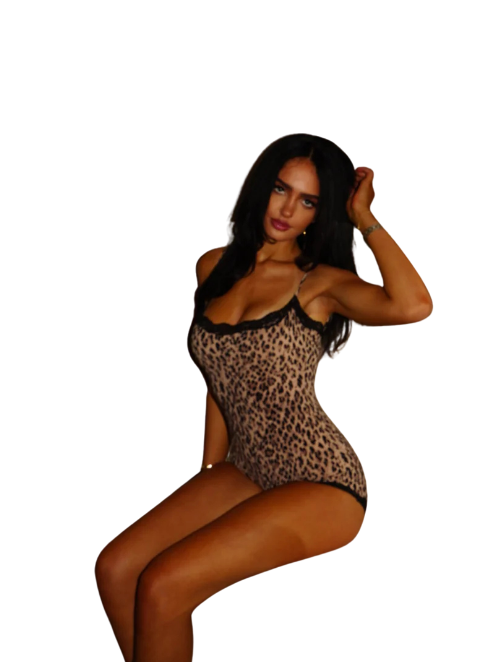 Kurv Leopard Lace Loungewear Jumpsuit