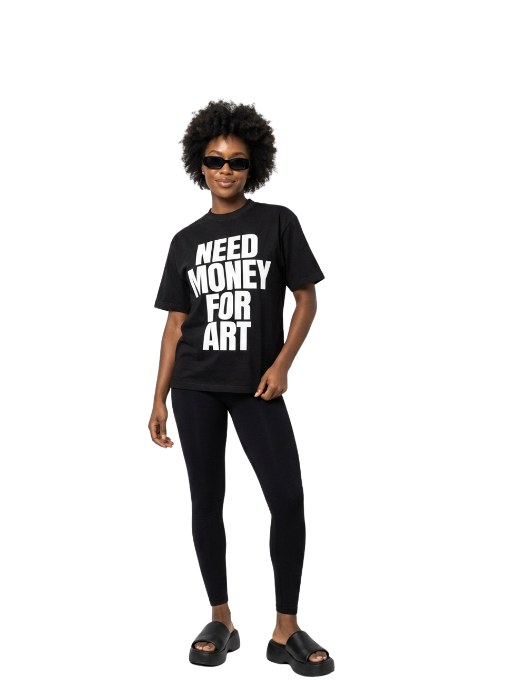 Mercha Need Money For Art Black T-Shirt