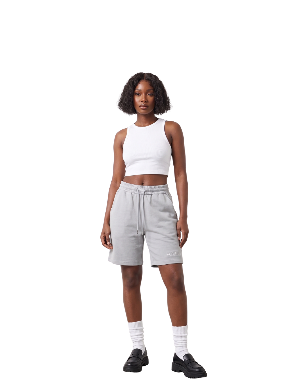 Auriello Essential Grey Shorts
