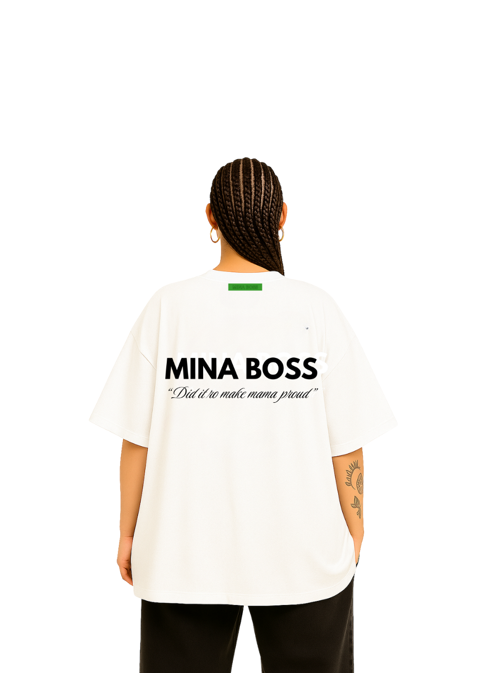 Mina Boss Proud Mama White T-Shirt