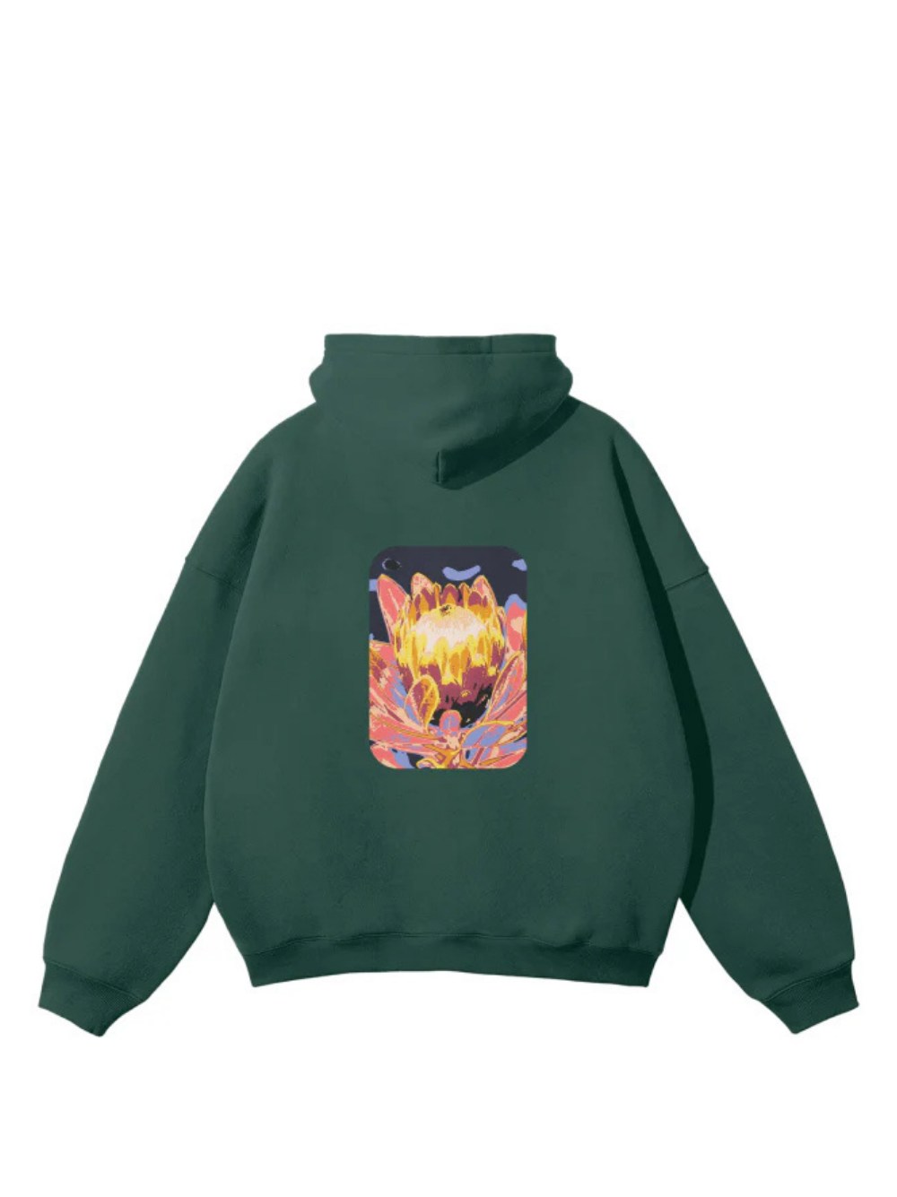 Iconic Black Firebloom Green Hoodie