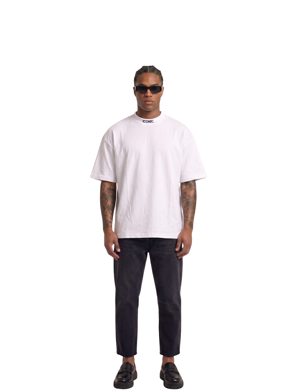 Iconic Clothing White Neck Print T-Shirt