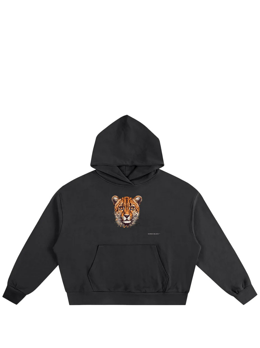 Iconic Black Cheetah Black Hoodie