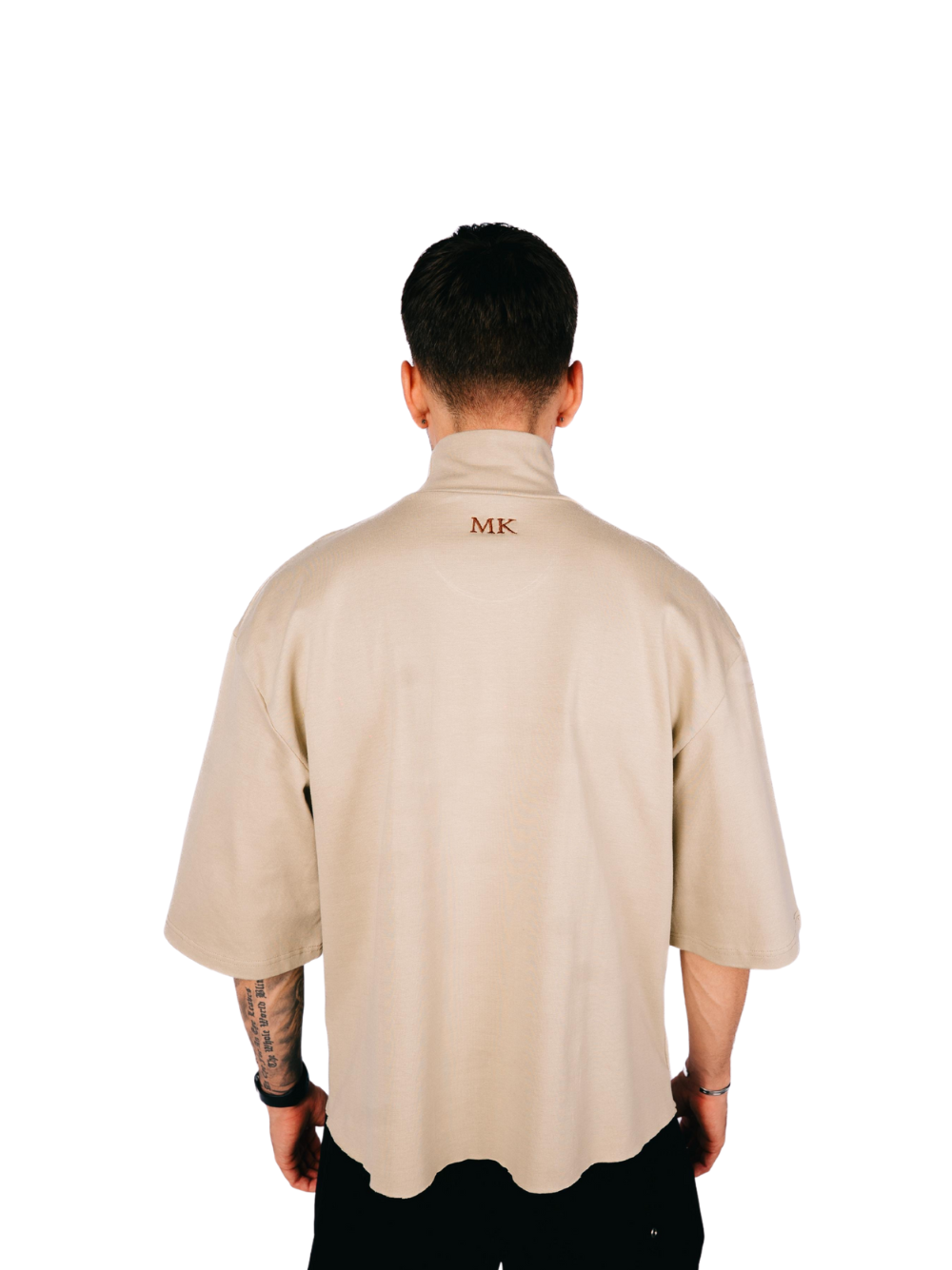 Kai Eleven Beige Turtle Neck T-Shirt