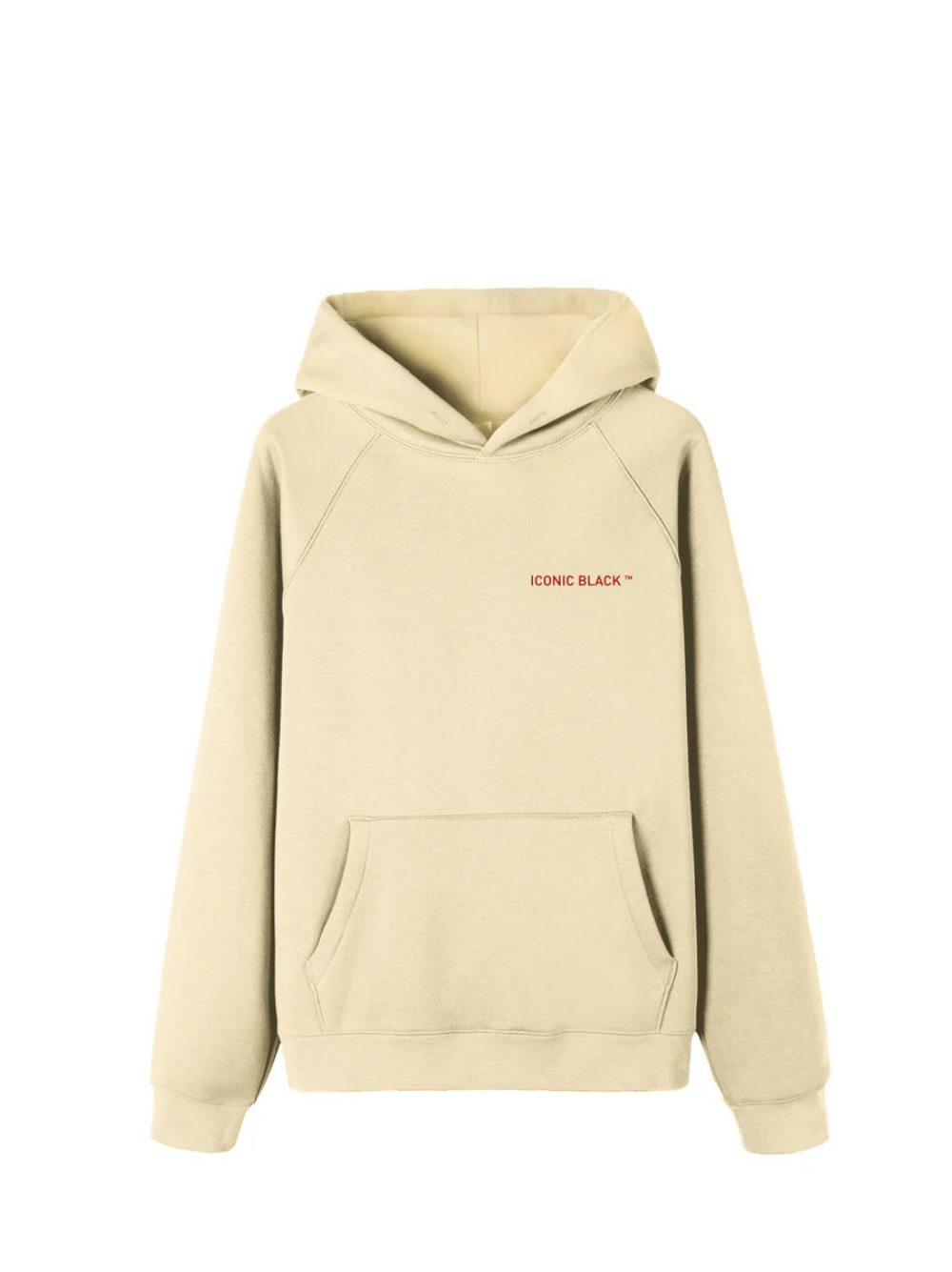 Iconic Black Word Cream Hoodie