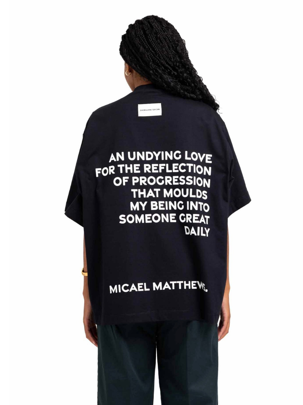 Micael Matthews Black MM Oversized T-Shirt