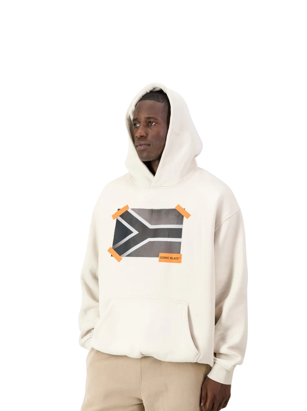 Iconic Black Monochrome Cream Hoodie