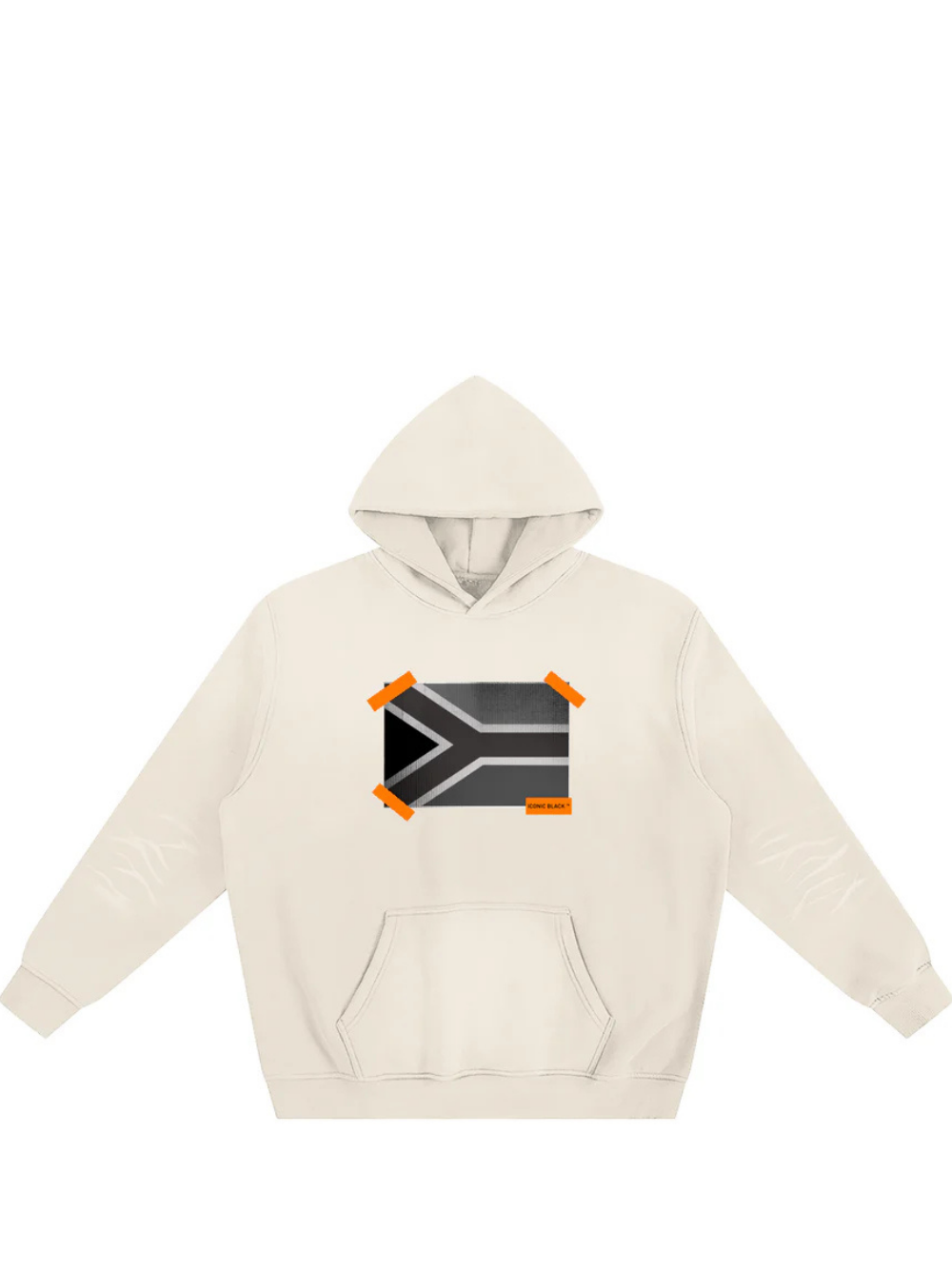 Iconic Black Monochrome Cream Hoodie