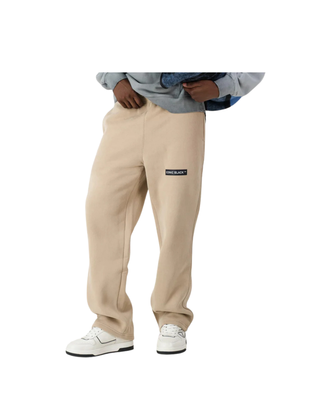 Iconic Black Straight Leg Apricot Sweatpants