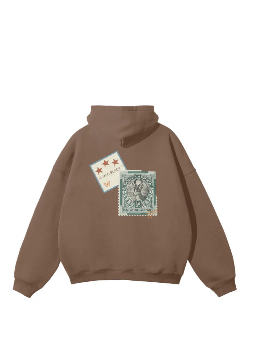 Iconic Black Travel Brown Hoodie