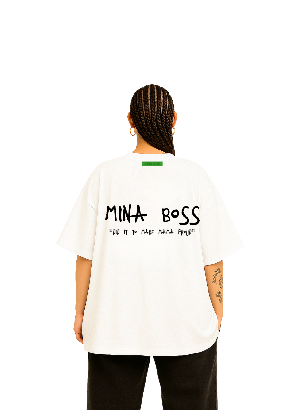 Mina Boss Greensquare White T-Shirt