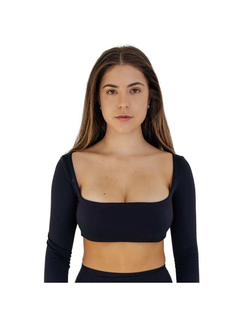 TCC Black Long Crop Shirt