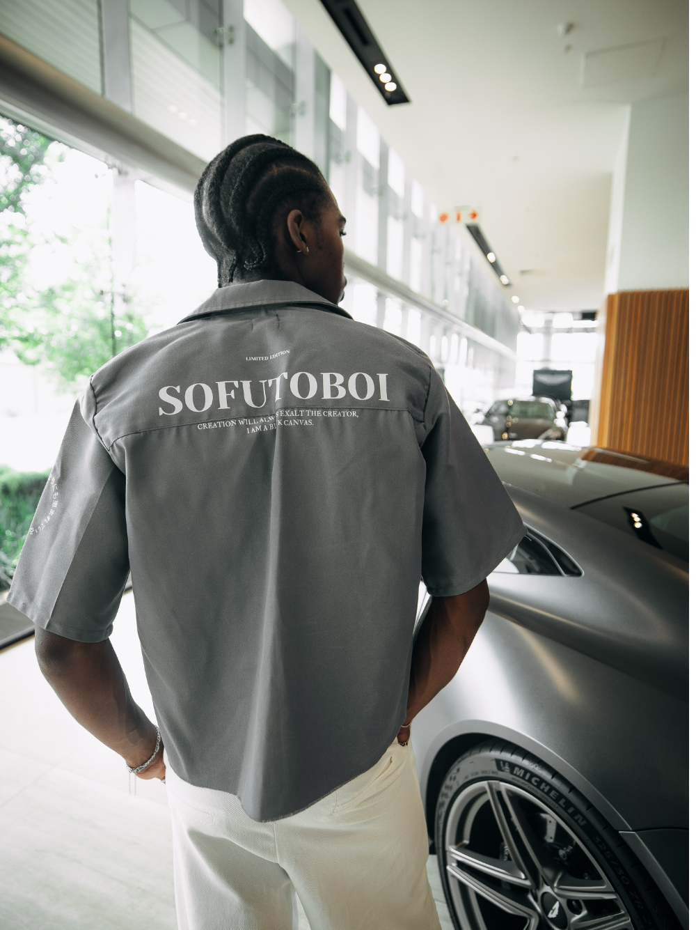 Sofutoboi Grey Cargo Shirt