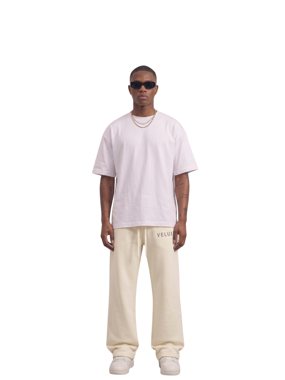 Veluxe Beige Sweatpants