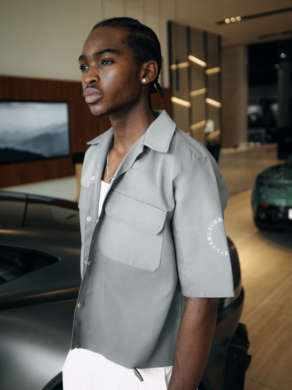 Sofutoboi Grey Cargo Shirt