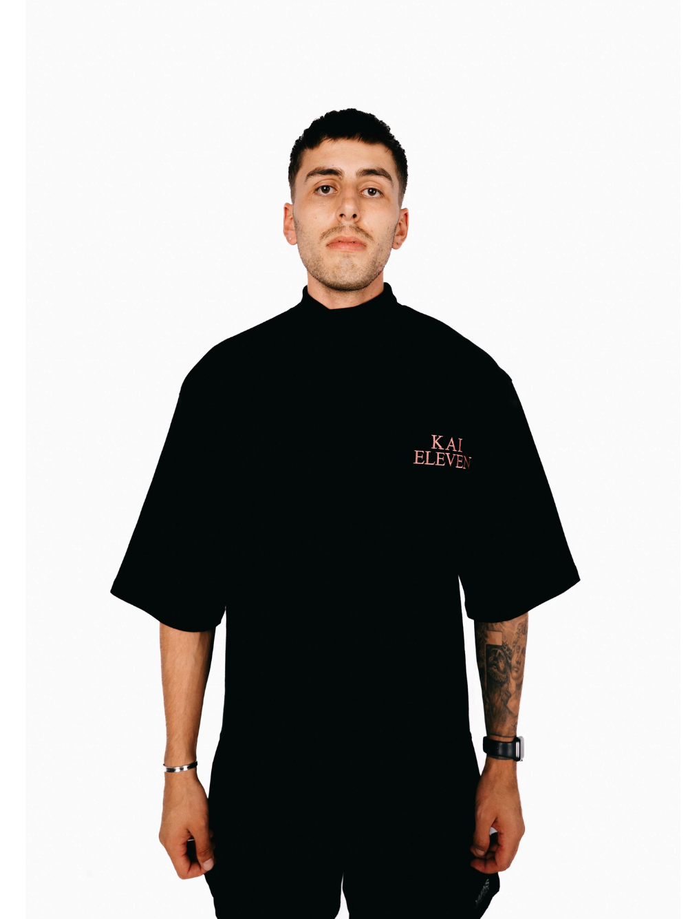Kai Eleven Black Turtle Neck T-Shirt