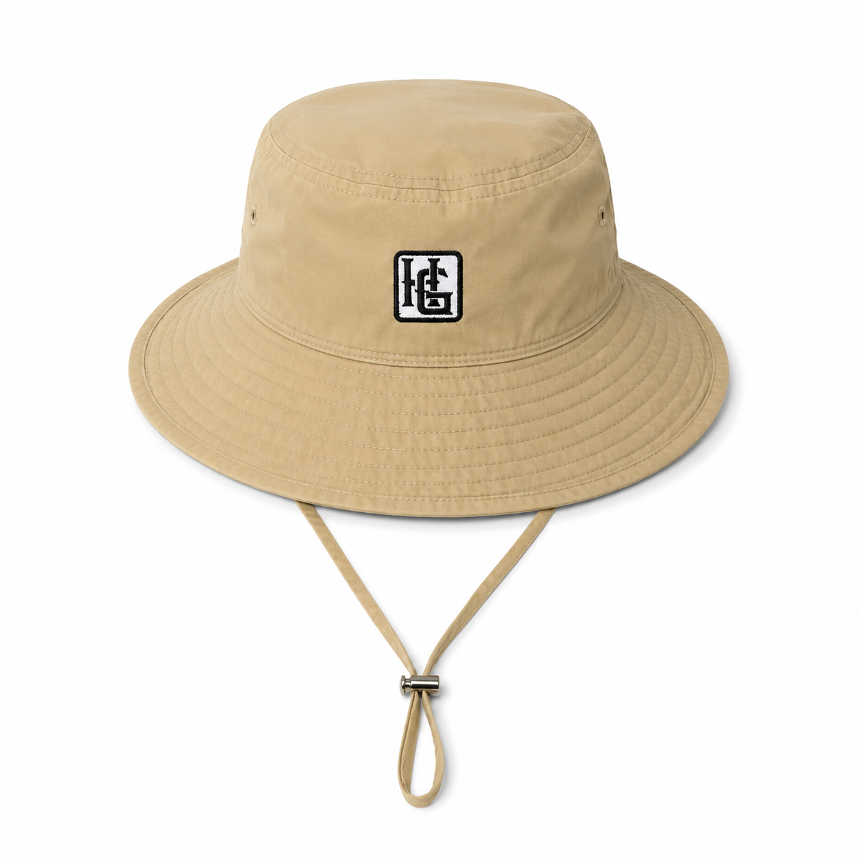 Hustle Gxng Beige Fisherman Cap