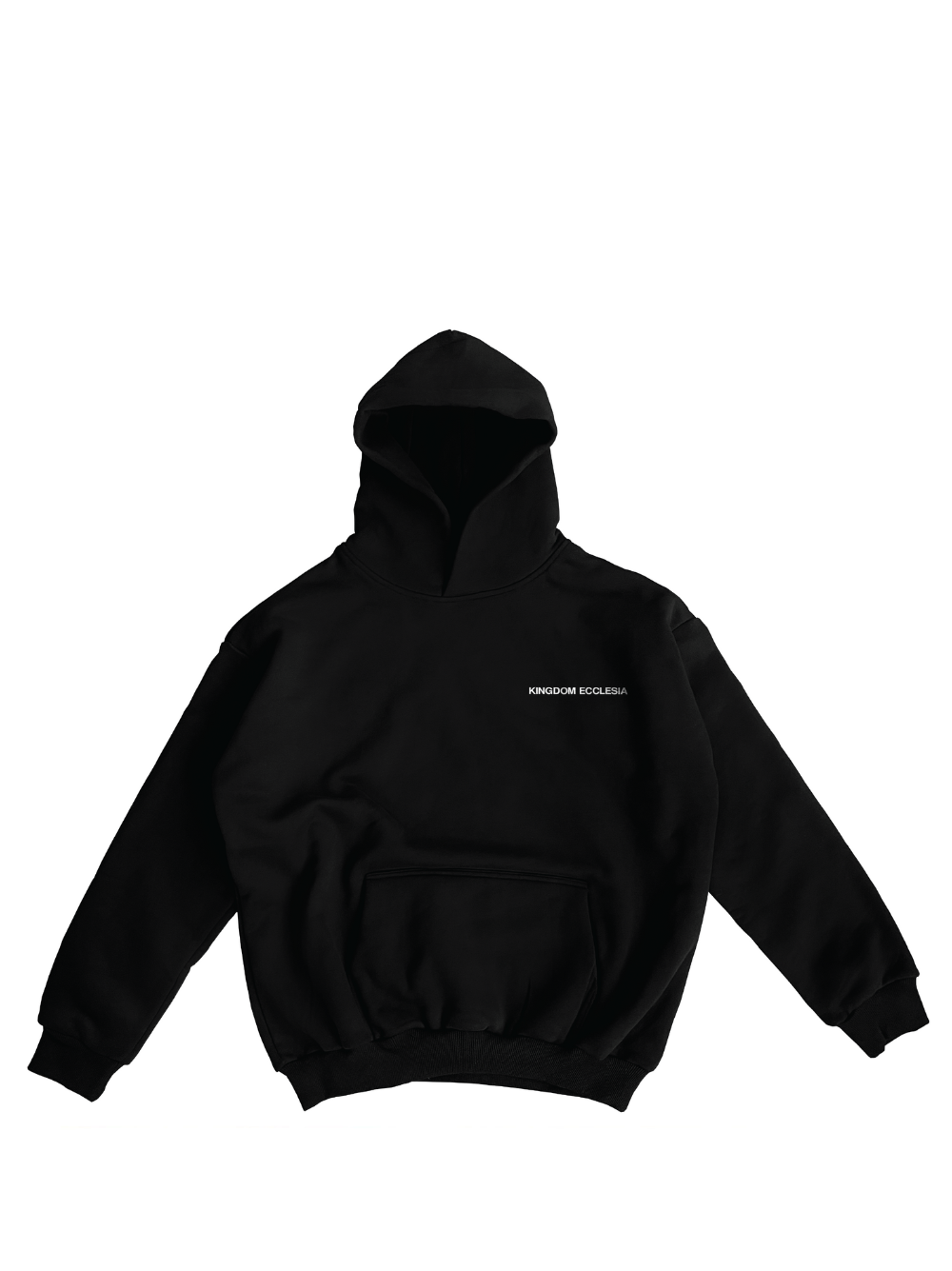 Kingdom Ecclesia Script Oversized Black Hoodie