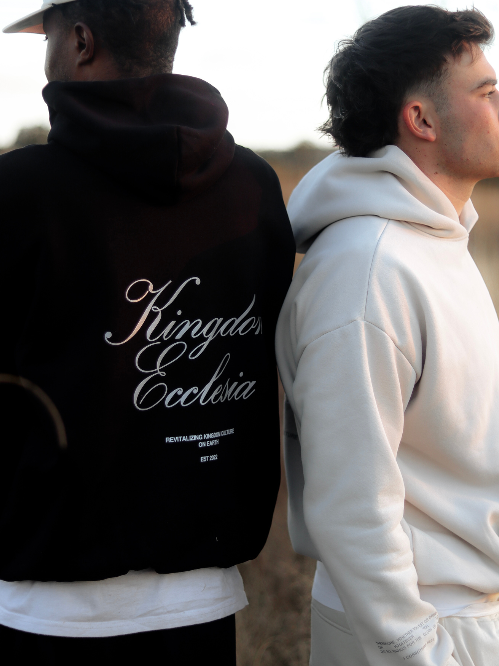 Kingdom Ecclesia Script Oversized Black Hoodie