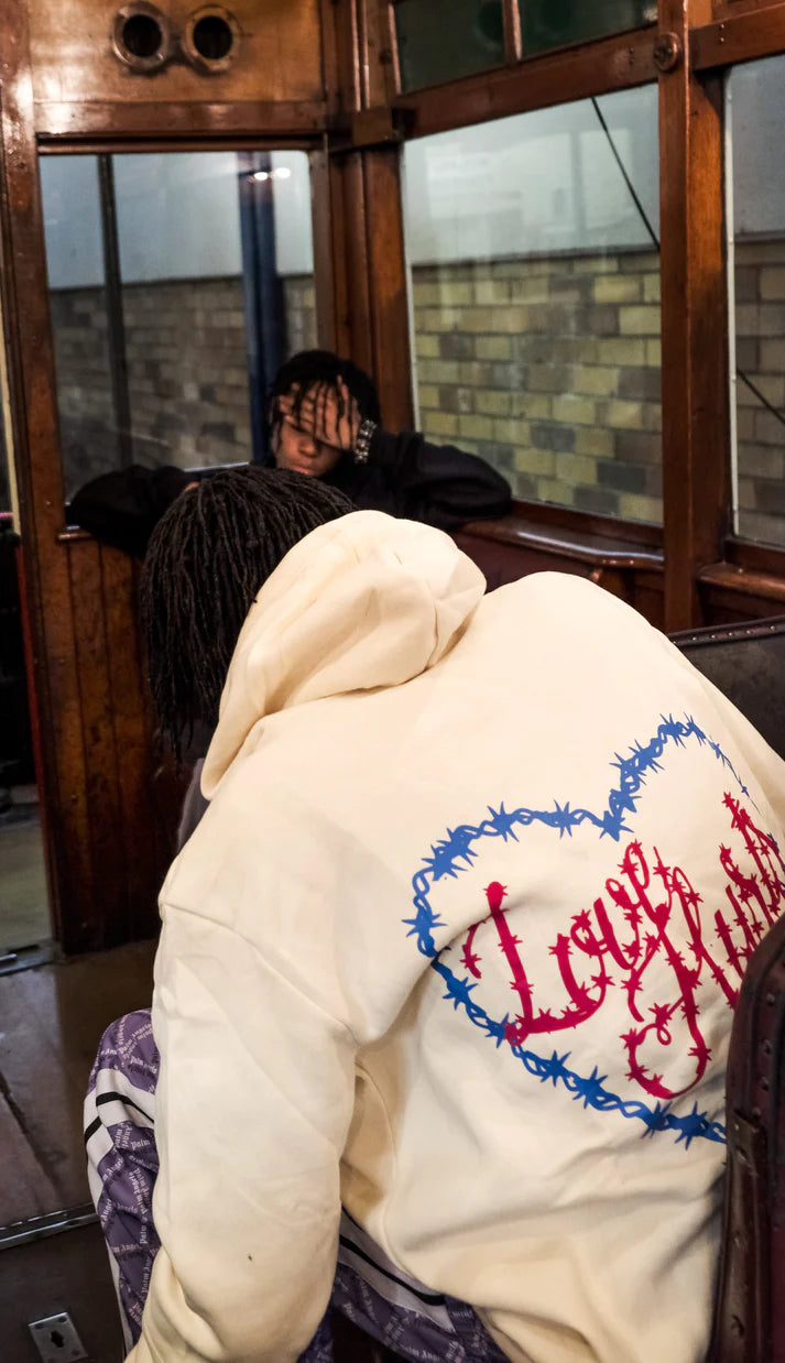 Pessimistic Love Hurts Hoodie Beige