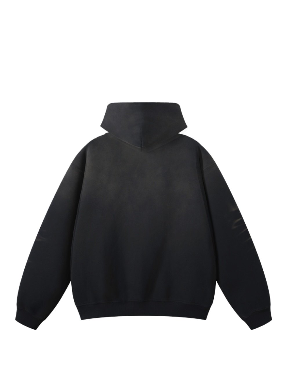 Iconic Black Washed Coal Oversized Hoodie