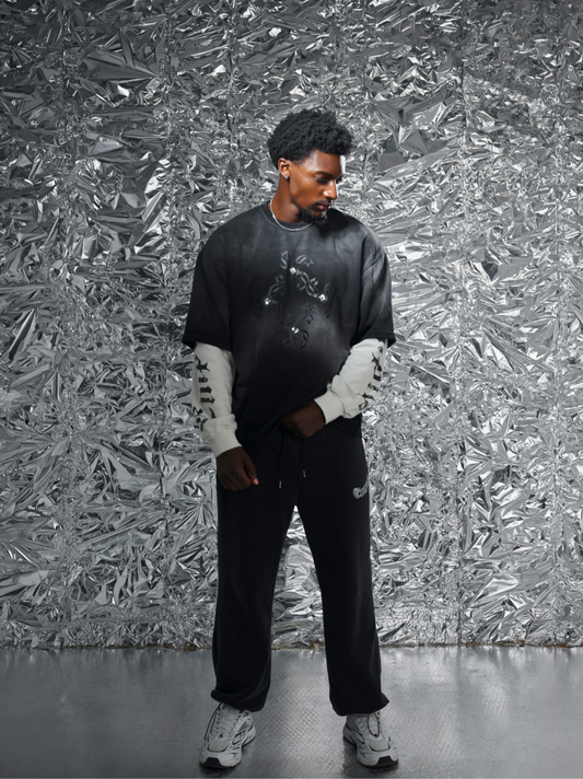 How to style black oversized sweatpants