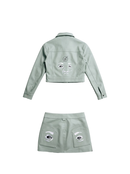 Insanidy Corporate Women Olive 2 Piece Set