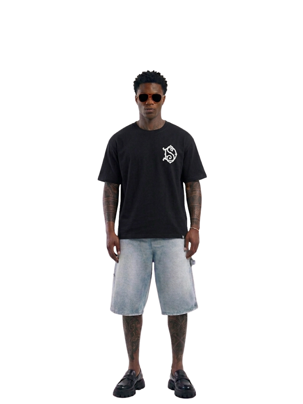 Shanay Davids Black Monogram T-Shirt