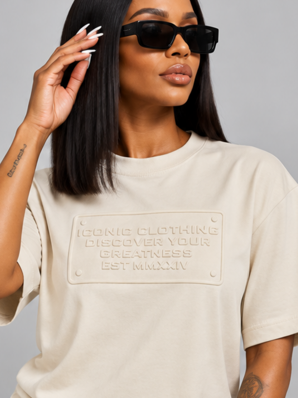 Iconic Cream Emboss Limited T-Shirt