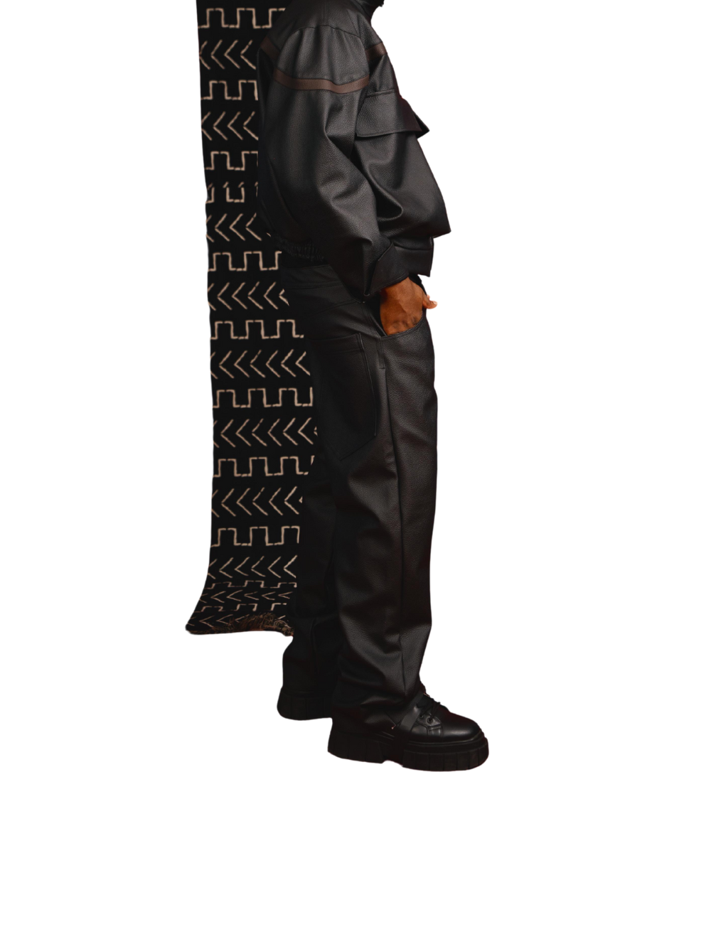 Lembe Black Leather Pants