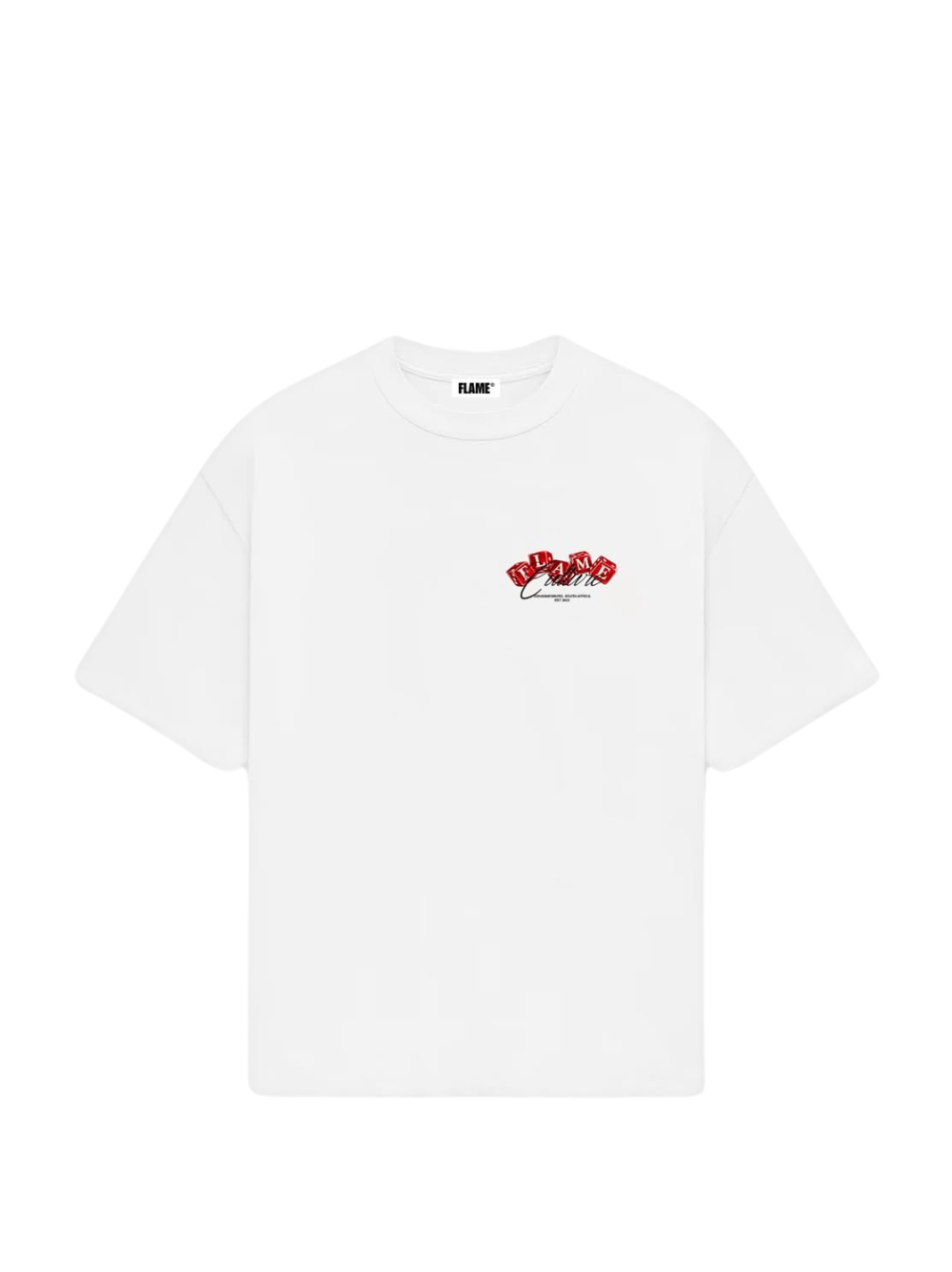 Flame Culture Dice White T-Shirt