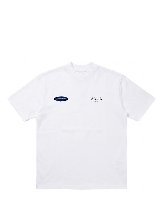 Solids Over Strips White T-Shirt