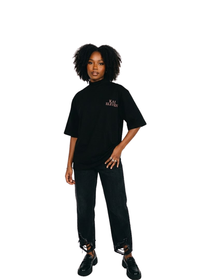 Kai Eleven Black Turtle Neck T-Shirt