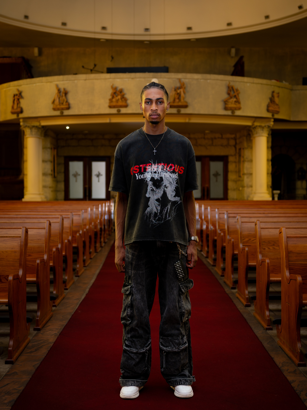 Ostentious Rich, Young and Hardened T-Shirt Black