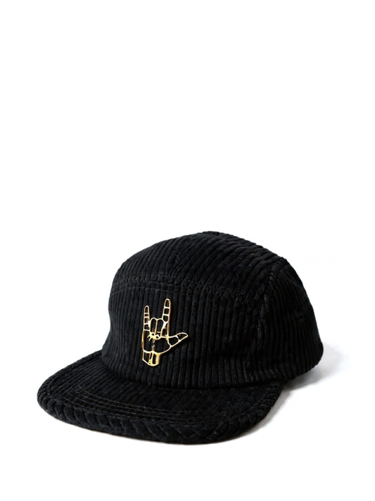 Cleva Black Corduroy Adjustable Cap