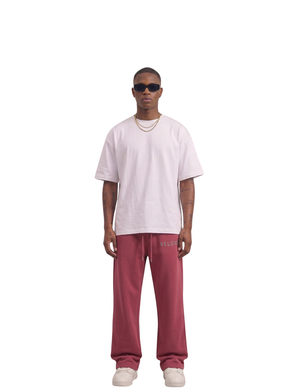 Veluxe Red Wash Sweatpants