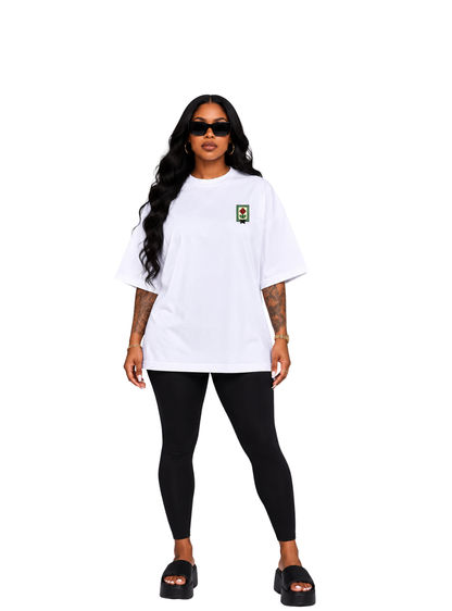 Jaiva Flower Oversized White T-Shirt