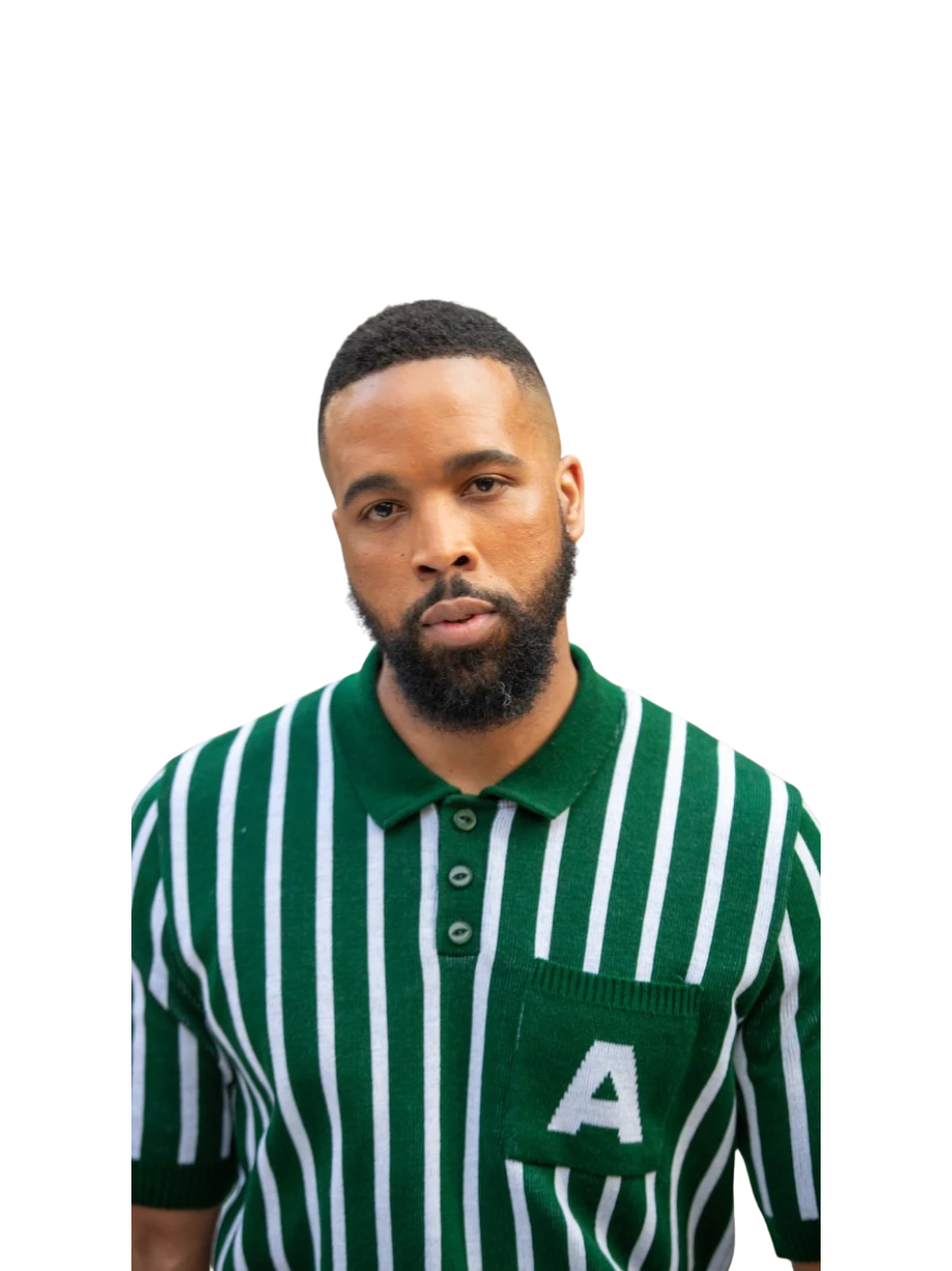 Ascend Men’s Stripped Green Golfer Shirt