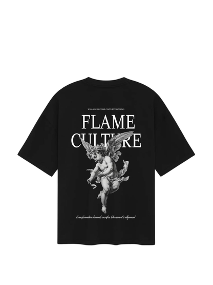 Flame Culture Angel Black T-Shirt