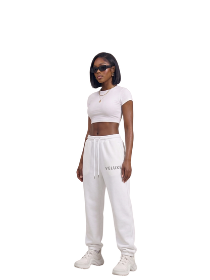Veluxe White Sweatpants