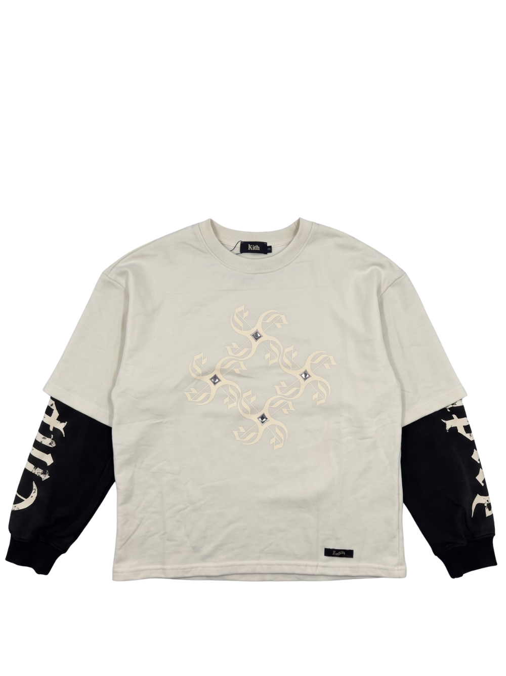 Empire white oversized graphic long sleeve shirt at unseen grail. local brands south africa. streetwear. men and women. studio image