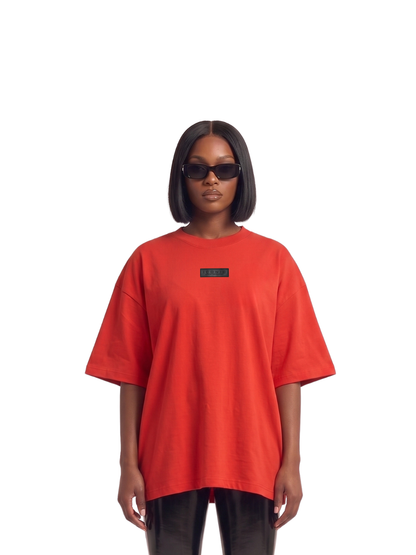 Iconic Rubber Patch Essentials Orange T-Shirt