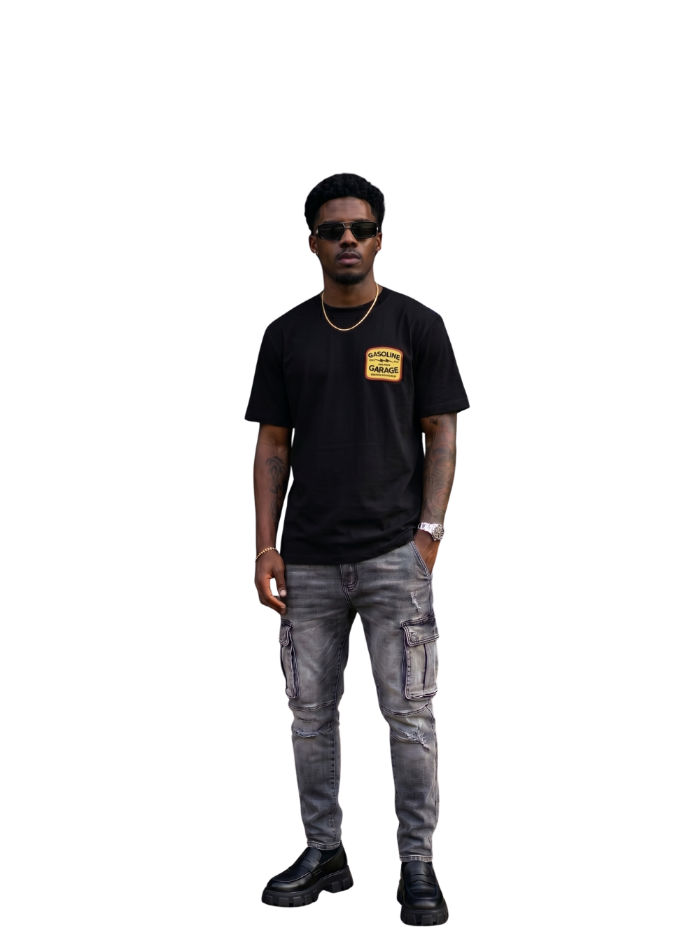 Gasoline Retro Black T-Shirt