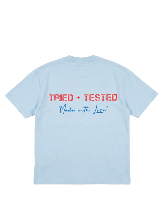Tried & Tested Sky Blue Made With Love T-shirt